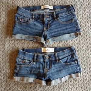 🌵(Lot of 2) Hollister Short-shorts Women/Junior's size 0 / 24